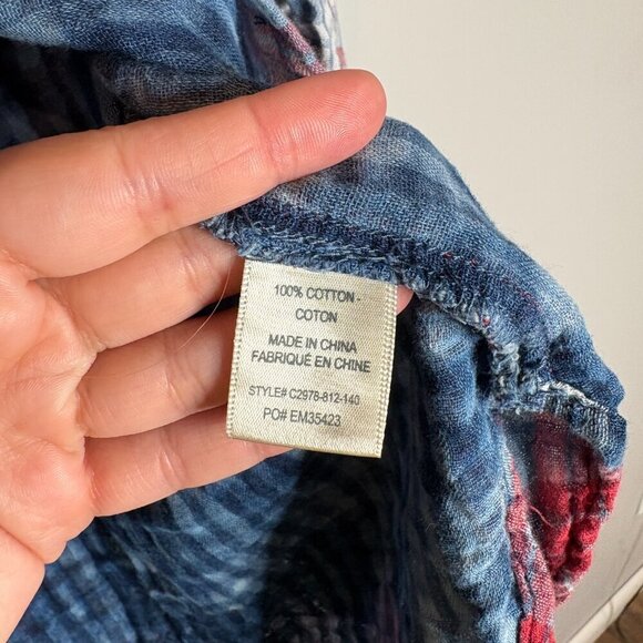 Cloth & Stone plaid button down casual shirt - Picture 4 of 5